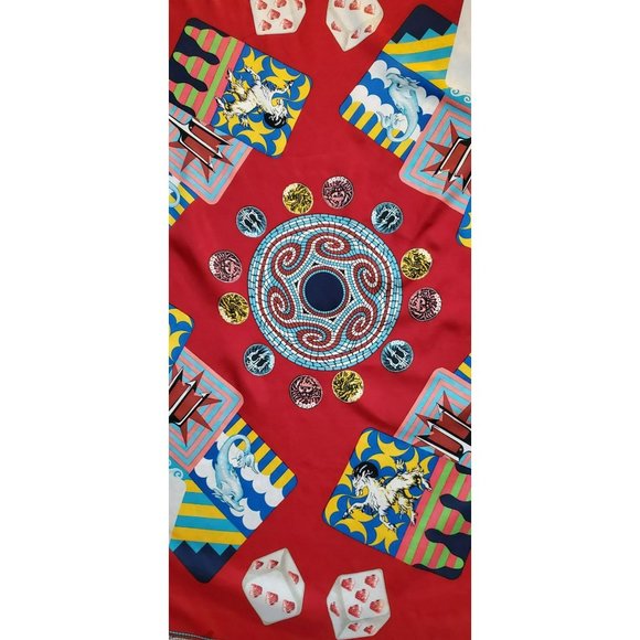 Atlantis Bold Colorful Nautical Inspired Women's Silk Scarf - Picture 2 of 8